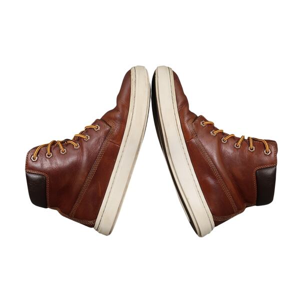 Timberland Shoes Womens 9 Londyn Ankle Sneaker Boot Lace Up Leather Brown 6" - Picture 9 of 13